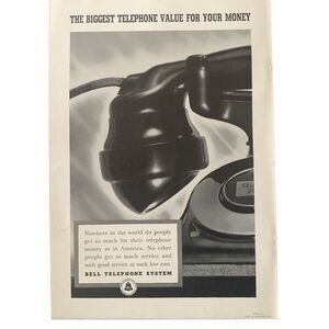 Vintage 1938 Bell Telephone Value For Your a money Ad Advertisement